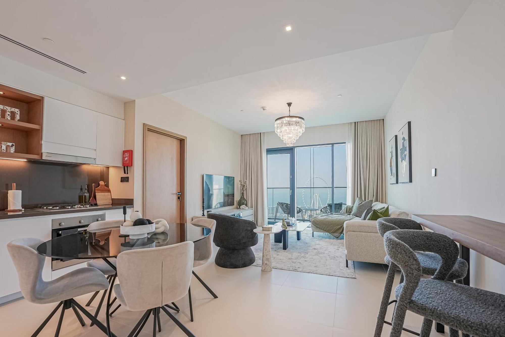 Modern 2Br High Floor Haven In Vida Dubai Marina Apartman Kültér fotó