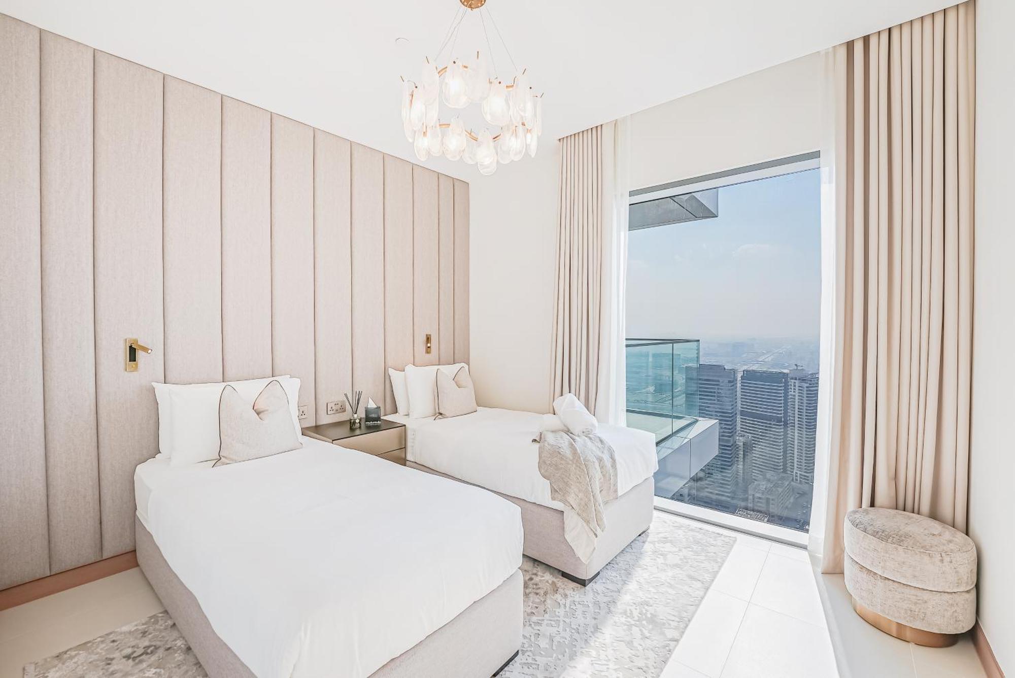 Modern 2Br High Floor Haven In Vida Dubai Marina Apartman Kültér fotó
